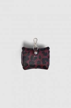 Heimstone Pro Airpods Case In Burgundy Leopard Printed Leather Shop Woman