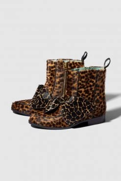 Heimstone Shop Woman BB Boots In Leopard & Giraffe Printed Leather