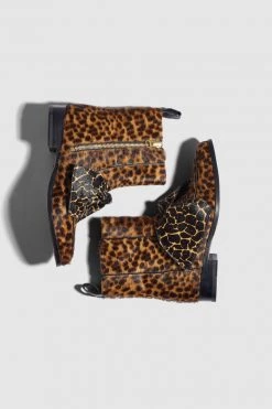 Heimstone Shop Woman BB Boots In Leopard & Giraffe Printed Leather