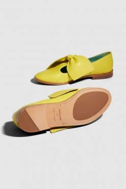 Heimstone BB Ballerina Shoes In Yellow Leather Shop Woman
