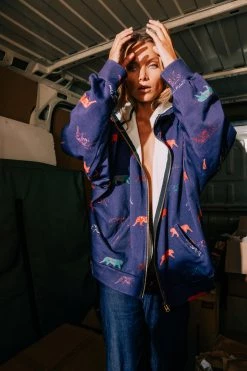 Heimstone Jack Sweat In Tiger Printed Fleece SALES