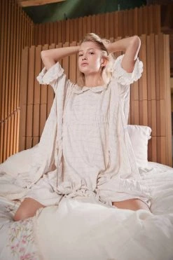 Heimstone Shop Woman Scarlett Dress In Blues Weave