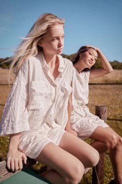 Heimstone Shop Woman Astrée Shirt In Blues Weave