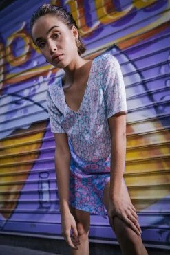 Heimstone Egon Dress In Lagoon Print