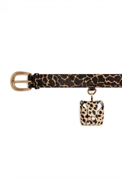 Heimstone Belt In Giraffe Printed Leather