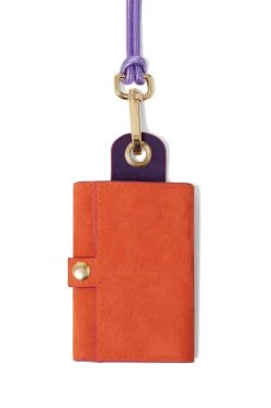 Heimstone The Minis & Maxis The Minis - 6 Key Holder In Orange & Purple Suede