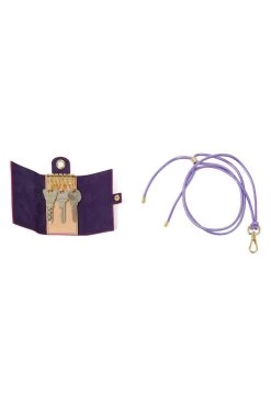 Heimstone The Minis & Maxis The Minis - 6 Key Holder In Orange & Purple Suede