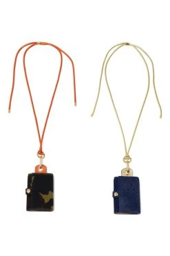 Heimstone The Minis - 6 Key Holder In Blue Cheetah Printed Leather The Minis & Maxis
