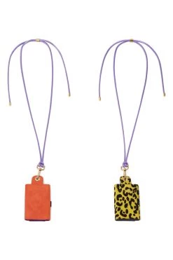 Heimstone The Minis & Maxis The Minis - 6 Key Holder In Orange & Purple Suede