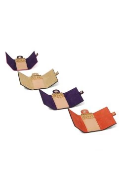 Heimstone The Minis & Maxis The Minis - 6 Key Holder In Orange & Purple Suede