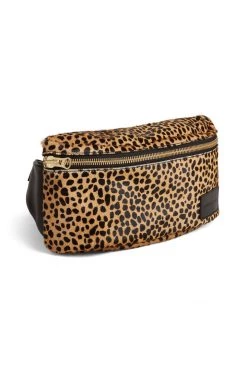 Heimstone Leather Goods Fanny Pack In Cheetah Printed Leather