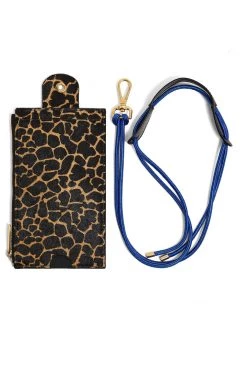 Heimstone The Minis - Large Neck Wallet In Giraffe Printed Leather