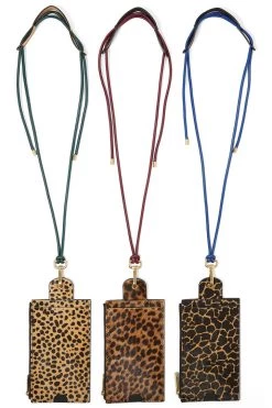 Heimstone The Minis - Large Neck Wallet In Leopard Printed Leather