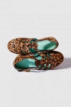Heimstone Ricky Sandals In Leopard Printed Leather Shop Woman