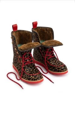 Heimstone Mountain Boots In Giraffe Printed Leather Shoes 16
